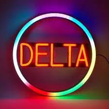 DELTA LED CIRCLE NEON SIGN FOR BUSINESS