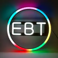 EBT LED CIRCLE NEON SIGN FOR BUSINESS