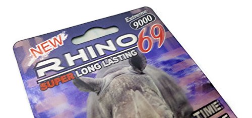Premium Rhino 69 Extreme 9000 Bullet Red BEST Sex Pill - Male Sexual Performance Enhancer - Time Size Stamina - Fast Acting & Longer Lasting - 12